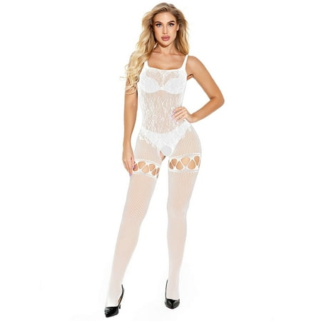 

ERTUTUYI Women Lingerie Fishnet Bodystocking Underwear Nightwear Chemises Bodysuits