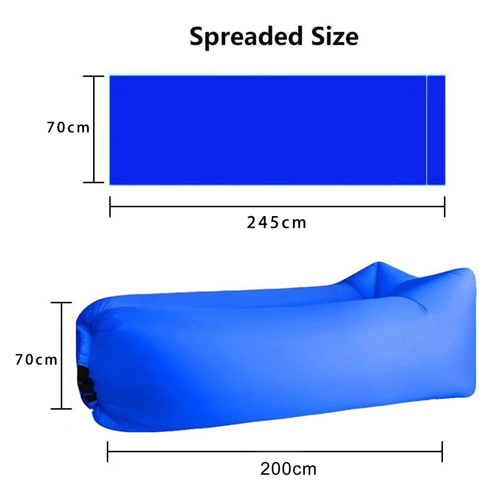 Inflatable Lounger Air Sofa -Portable,Fashion Waterproof Anti-Air Leaking Design,Inflatable Beach Chair for Camping, Hiking,Seaside - Ideal Inflatable Couch for Pool and Festivals, 78.7*27.5Inch - image 3 of 7