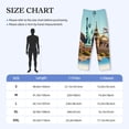 thumbnail image 2 of Salouo Iconic Global Landmarks Print Pajama Pants for Men, Lounge Pants Elastic Waistband Casual Men's sleepwear Loungewear Sleep Pajama Pant -Medium, 2 of 7