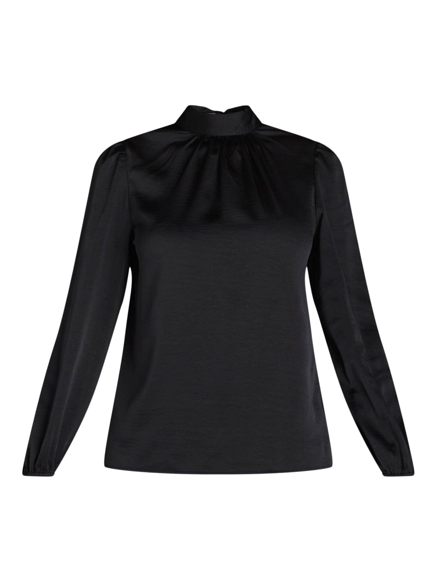 Nine.Eight Women's Mock Neck Blouse with Puff Sleeves, Sizes XS-XXXL