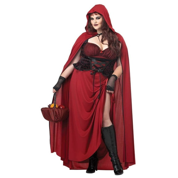 California Costumes Dark Red Riding Hood Adult Costume Plus Size 1X Female