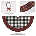 Bingfone Black White Plaid Christmas Tree Skirt Mat Christmas