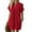 red, variant on Pretty Comy Women's Solid Color Round Neck Loose Short Sleeved Pocket Dress