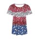 thumbnail image 4 of Fiudx Camisetas para Mujer Top Estampado con Cuello Redondo y Manga Corta Informal para Mujer a La Moda, 4 of 5