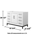 thumbnail image 3 of Wyndham Collection Wch515148s-Cxsxx-Mxx Marlena 48" Single Free Standing Vanity Cabinet, 3 of 7