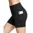 thumbnail image 4 of BALEAF Women's 5" Athletic Shorts High Waisted Brushed Side Pockets for Yoga Workout Volleyball Black XXXL, 4 of 8