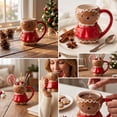 thumbnail image 5 of 2026 Christmas Indoor Home Decor Gingerbread Man Ceramic Mug Red Dress Cute Christmas Coffee Mug Holiday Hot Cocoa Water Cup Gift, 5 of 6