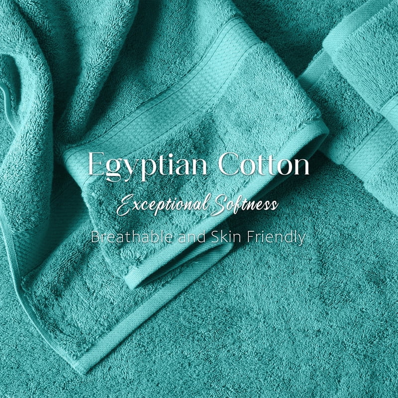 Superior 800 GSM Egyptian Cotton 10-Piece Towel Set, Soft Ultra Absorbent Towels, Forest Green