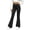 Black, variant on BLVB Girl's Flare Pants High Waisted Yoga Bootcut Pants Teen Kids Full Length Bell Bottoms Legging(White,14-15 Years)