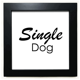 thumbnail image 1 of Cito solo perro Mesa de pared con marco cuadrado negro, 1 of 4