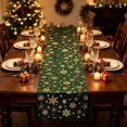 thumbnail image 2 of Christmas Table Runner Golden Snowflake Design Washable for Dining Table Holiday Party Home Decor, 2 of 6
