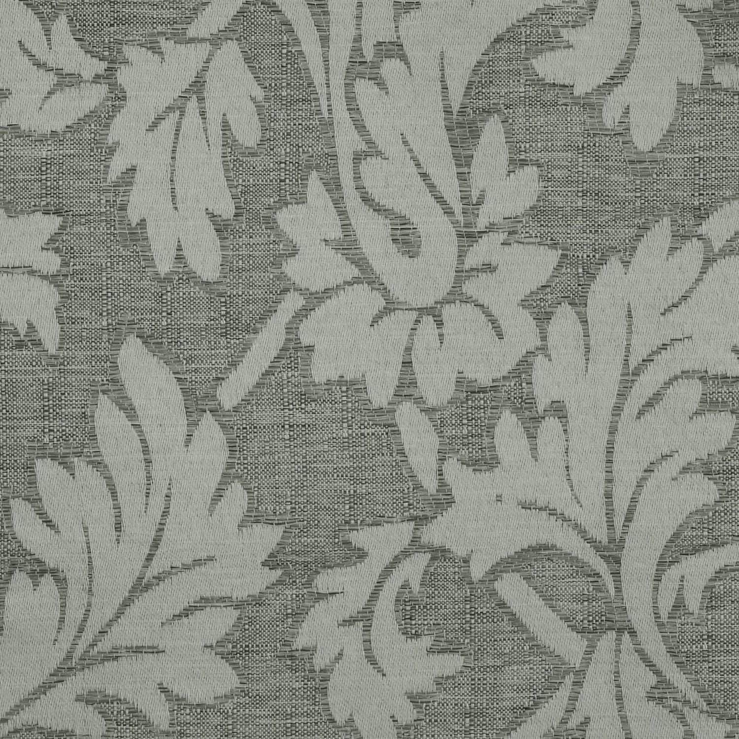 Vera, filtrant la lumière, panneau de rideau à oeillets en jacquard texturé floral 52" x 95", gris