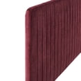 thumbnail image 2 of Modway Milenna Channel Tufted Performance Velvet Twin Headboard in Maroon, 2 of 7