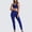 Navy, variant on JNGSA Plus Size workout Sets for Women Casual Solid Color Sleeveless Round Neck Sports Bras with Long Leggings Pants Gym Sets Black 8 Clearance