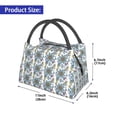 thumbnail image 3 of Vsdgher Flowers and Butterflies Print Insulated Reusable Bags with Sturdy Zipper and Handles, Foldable Totes for Hot or Cold Food Bring or Delivery, 3 of 8