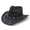 Black, variant on Shadoumai Summer Outdoor Western Cowboy Hats Hand Woven Straw Hat Breathable Beach Cap Jazz Sunhat for Men Women Black