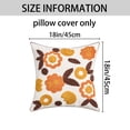 thumbnail image 6 of REGALWOVEN Floral Embroidery Pattern Pillow Cover Set of 2 Soft Cotton Canvas Pillow Cases for Outdoor Indoor Yellow Orange 18" x 18", 6 of 6