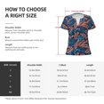 thumbnail image 5 of Naloa Tropical Leaves Print T-Shirts Short Sleeve V Neck Tees for Women Fashion Tops Trendy Lightweight Soft Casual Summer Outfits Clothes, 5 of 5