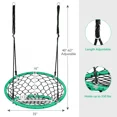 thumbnail image 2 of CIPACHO Net Hanging Swing Chair with Adjustable Hanging Ropes, Indoor Outdoor Play for Kids, Green, 2 of 2