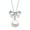 E, variant on Bow Pearl Necklace Silver Women Stainless Steel Pearl Pendant Necklaces Jewellery Bridal Gift