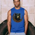 thumbnail image 4 of Celtic Moon Bear Muscle Shirt Mystical Forest Animal Wildlife Nature Spiritual Celestial Lunar Viking Valhala Men's, 4 of 7