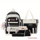 thumbnail image 1 of Juego De Mochila Kawaii De 5 Uds, Mochila De Estilo Preppy, Bolso De Mano, Bandolera, Estuche Para Lápices Y Monedero Con Cordón, 1 of 4