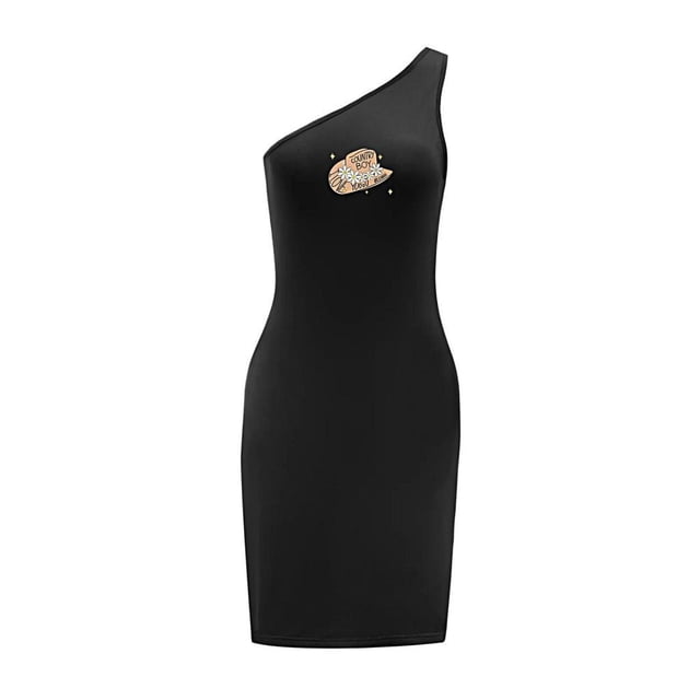 Vestido de Mujer con Hombros Descubiertos, Ropa de Primavera, Vestido de Verano para Vacaciones, Fiesta en La Playa M