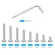 thumbnail image 3 of Kit de tornillos de seguridad Torx Uxcell M4, (M4x8/10/12/16/20/25/30/35mm) 125 piezas con cabeza avellanada y 1 pieza de llave T20, 3 of 6
