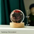 thumbnail image 3 of Sistema solar 3D Crystal Ball IFOLAINA de 60 mm con base de madera, 3 of 7