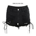 thumbnail image 4 of Sonducket Pantalones cortos de mezclilla negros para mujer Pantalones cortos de mezclilla desgastados y rasgados negros elegantes y de moda de Prendas para la parte inferior del cuerpo XL, 4 of 6
