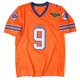 thumbnail image 1 of Camiseta de fútbol de los años 90 para fiesta Bobby Boucher #9 The Waterboy Sandler 50 aniversario película camiseta de fútbol (naranja XL), 1 of 5