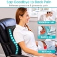 thumbnail image 5 of Vive Full Lumbar Cushion – Memory Foam Back Support Pillow for Lower Back Pain Relief – Ergonomic Mesh Seat Cushion for Office Chair, Car & Home – Orthopedic Contour Design for Better Posture, Gray, 5 of 9