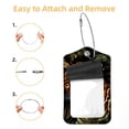 thumbnail image 2 of Leopard Square PU Leather Luggage Tags, 2 Pack, with Privacy Cover and Stainless Steel Ring - Suitable for Travel, Backpack, Handbag - Bag Tags, Handbag Tags, 2 of 7