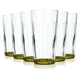 thumbnail image 1 of TableTop King 16 oz Jumbo Cooler Glasses, Libbey Bottom Accent, Amber - Set of 6, 1 of 1