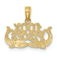 thumbnail image 4 of 14K Yellow Gold Charm Pendant Themed Textured 13.1 mm 17.85, 4 of 4