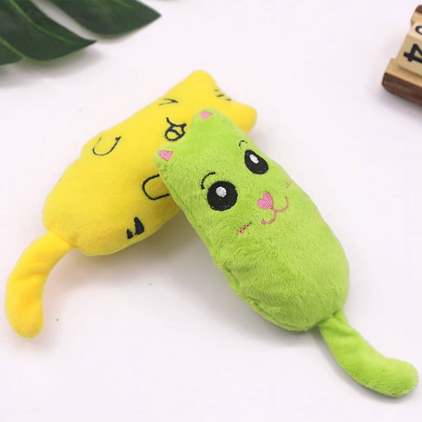 Juguetes de hierba gatera para gatos, 2 piezas, juguetes interactivos de peluche para gatos
