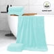 thumbnail image 5 of Juego de toallas de baño Cosy Family de microfibra, ligeras y de secado rápido, ultrasuaves y muy absorbentes para baño, gimnasio, hotel, playa y spa (azul congelado), 5 of 7