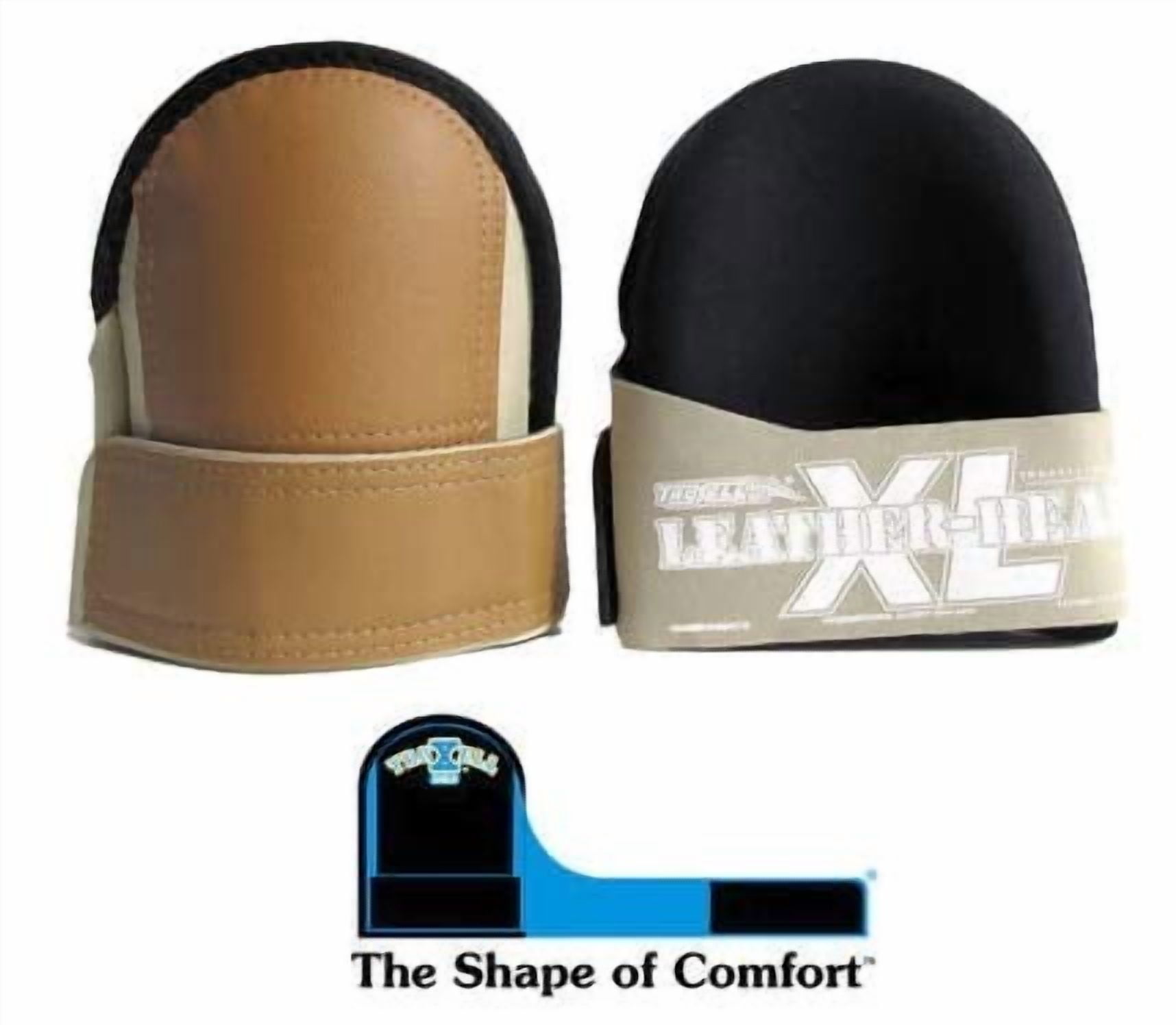 TROXELL USA SuperSoft Leatherhead Kneepads - (Large Size / Bagged in Pairs)
