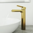 thumbnail image 2 of VIGO Amada Single Handle Single-Hole Bathroom Vessel Faucet in Matte Brushed Gold, 2 of 11