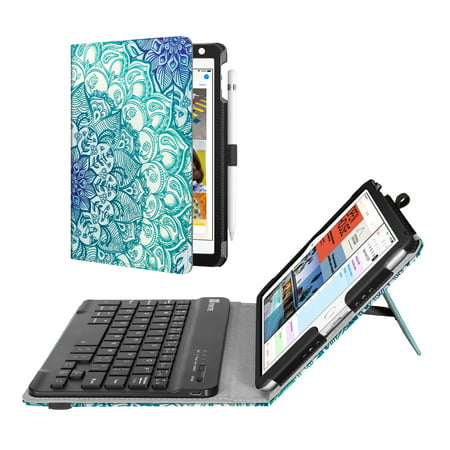Fintie iPad mini 4 2015 / mini 5th 2019 Case - Folio Stand Cover with Removable Bluetooth Keyboard, Emerald