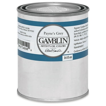 Gamblin Artist's Oil Color - Paynes Grey, 16 oz Can