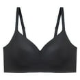 thumbnail image 3 of GEWSEY Womens Seamless Bra No Underwire Comfort Push Up Bras Buttery Soft Wireless Bralette Full Coverage Sport Everyday Bra Black, L, 3 of 4