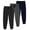 02:Dark Blue, Black, Dark Dray, variant on SMNDY 3 Pack Men's Active Athletic Casual Jogger Running Sweatpants Workout Gym Pants with Pockets