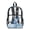 Blue Flower Cat, variant on Western Desert Calf Pattern Clear Backpack for Girls Boys, 17 Inch Large Capacity Transparent Backpack Preschool Kindergarten with Wide Shoulder Straps