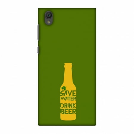 Sony Xperia L1 Case, Premium Handcrafted Printed Designer Hard Snap On Case Back Cover with Screen Cleaning Kit for Sony Xperia L1 - Save Water Drink Beer - (Best Light Beer To Drink On A Diet)
