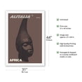 thumbnail image 2 of Africa - Alitalia Airlines - Tribal Dogon Statue - Vintage Airline Travel Poster c.1965 - Fine Art Rolled Canvas Print 27in x 40in, 2 of 4