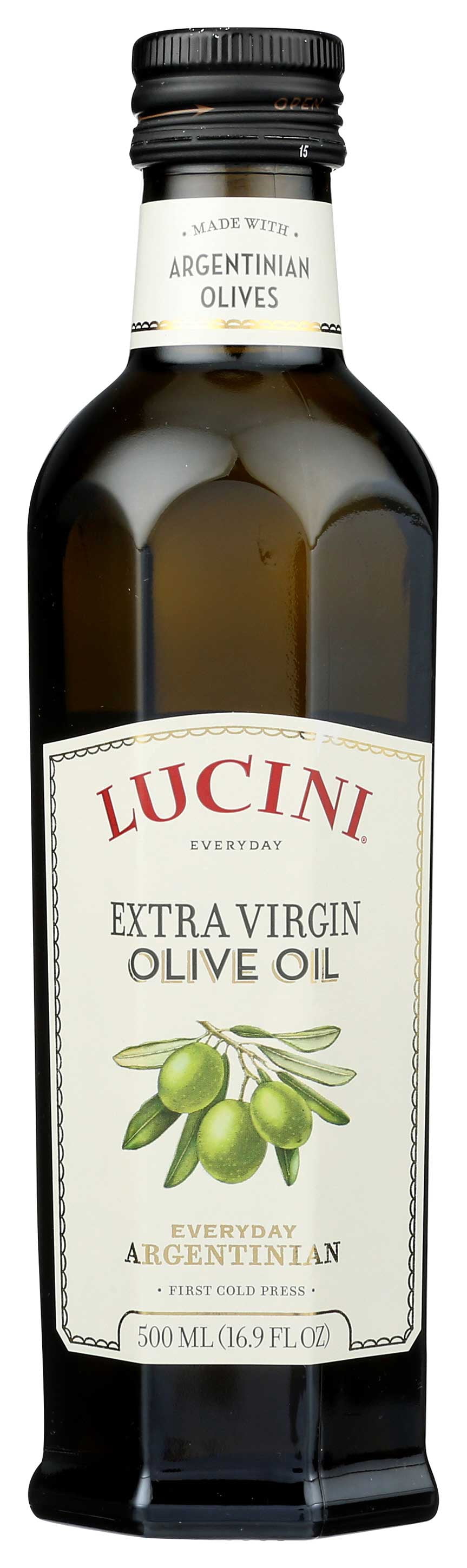 Lucini Everyday Extra Virgin Olive Oil 500 ml 16.9 oz (Pack of 6)