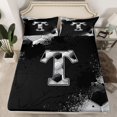thumbnail image 2 of Castle Fairy Personalized Initial T Full Size Sheets 4-Piece for Teens,Abstract Gradient Splash Breathable Bed Sheets,Geometric Hexagon Lightweight Sheet Sets,Luxury Bedroom Decor, 2 of 7