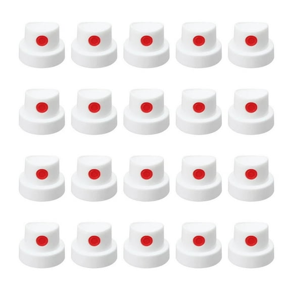 50Pcs Plastic Spray Nozzles White Spray Paint Replacement Cover For Bottle Mingyqi