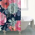 thumbnail image 4 of Waterproof Beautiful Colorful Floral Shower Curtain 72x72 Inch Boho Style Polyester Unique Shower Curtain for Bathroom Hotel Home Decor with 12 Plastic Hooks, 4 of 5